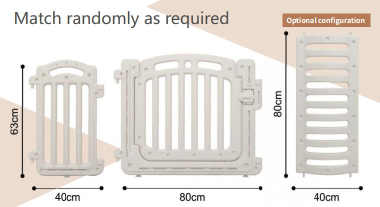 Illustration of Mechanical Soft Dog Crate Gates With Multiple Locking Points